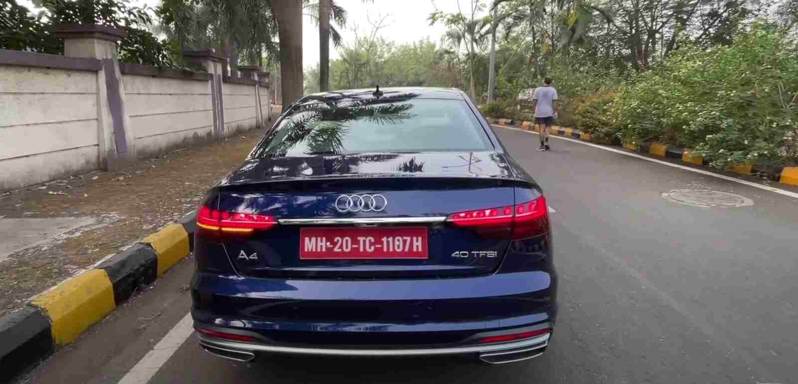 audi a4 car on rent back view