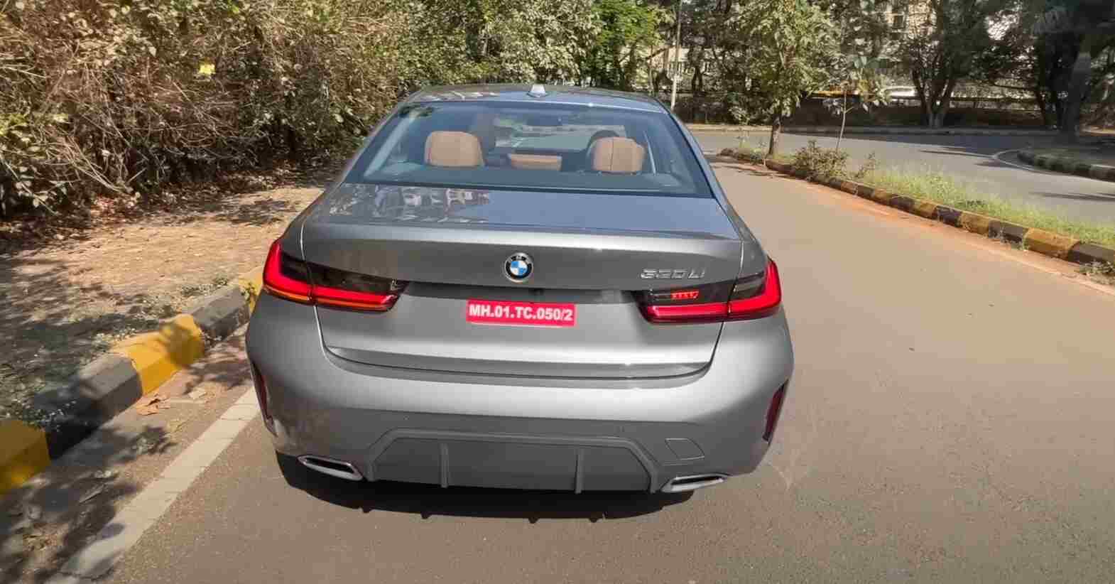 bmw 3 series car on rent in goa back view (1)