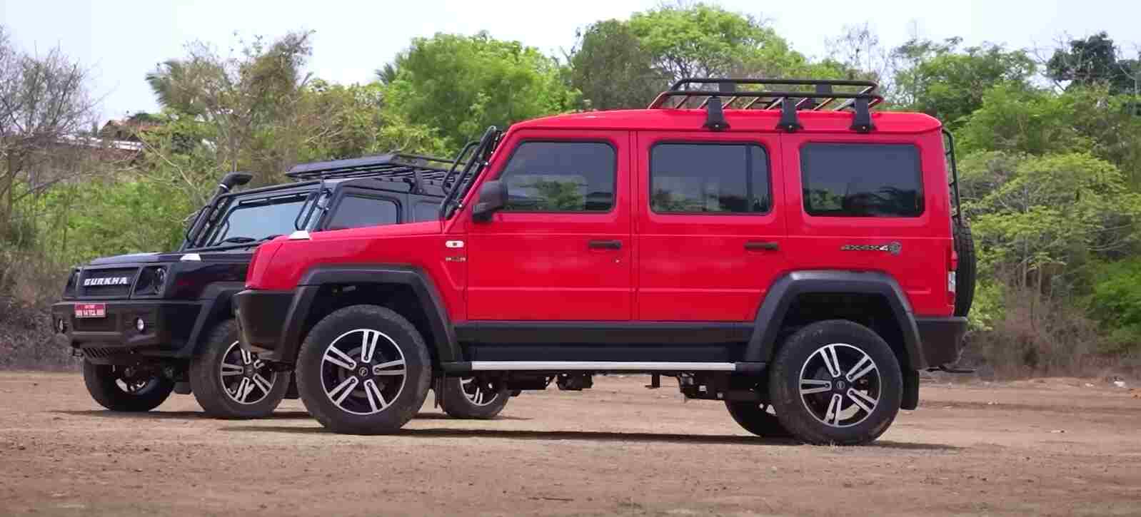 gurkha car on rent in goa side view