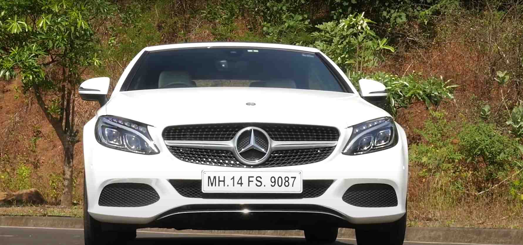 mercedes c300 car on rent in goa front view