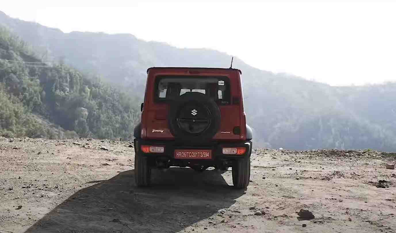 suzuki jimny car on rent in goa back view